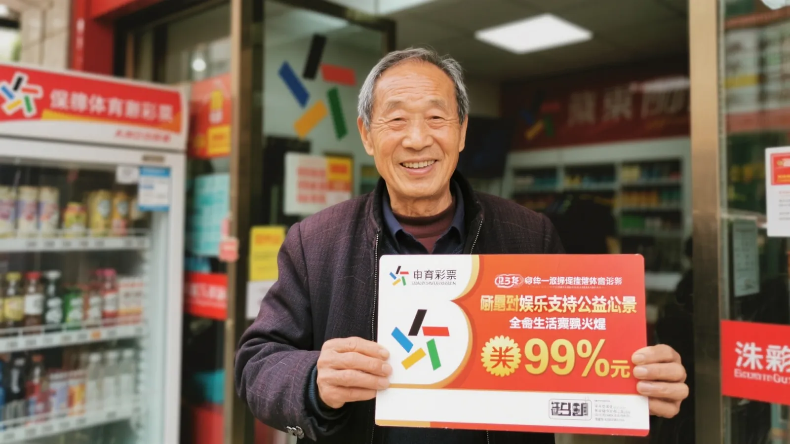 老彩民2元中福彩500万 探亲路上顺手买票-图